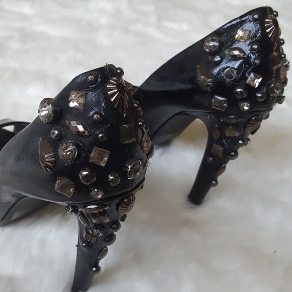 Escarpins Stilettos Sam Edelman Cuir Métallisé Or Taille 7 - Occasion